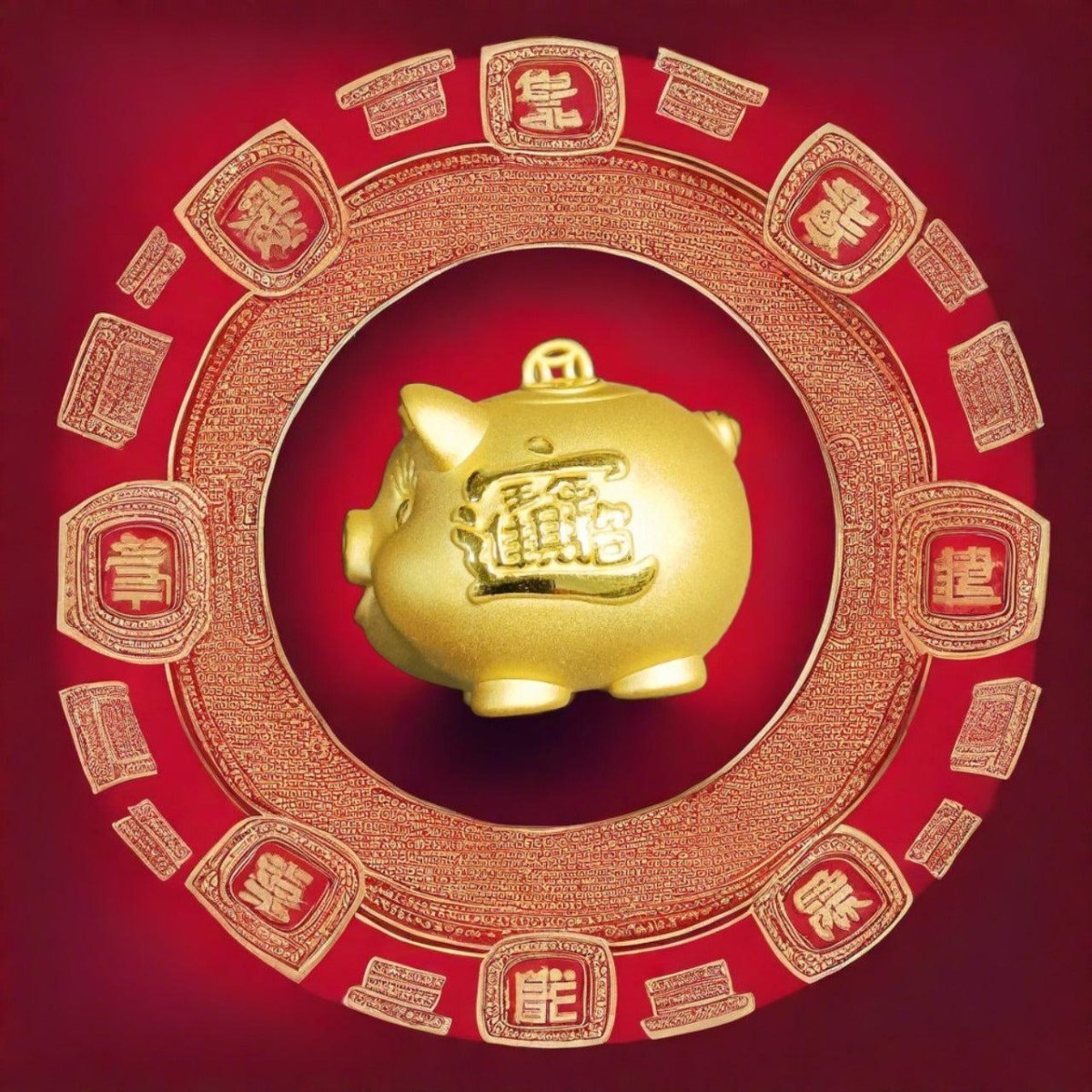 24k / 999 Gold Pig prosperity ornament - Best Gold Shop 24k gold 999 gold 999 gold