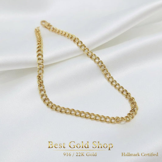 916 gold coconut-link bracelet by Best Gold Shop