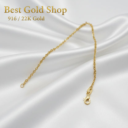916 Gold (22k) Floral Bracelet Significant Light WeightBraceletsBest Gold Shop