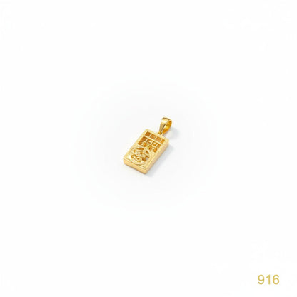 916 Gold abacus prosperity pendant by Best Gold ShopCharms & PendantsBest Gold Shop