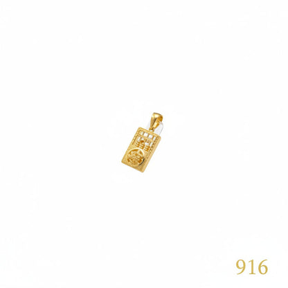 916 Gold abacus prosperity pendant by Best Gold ShopCharms & PendantsBest Gold Shop
