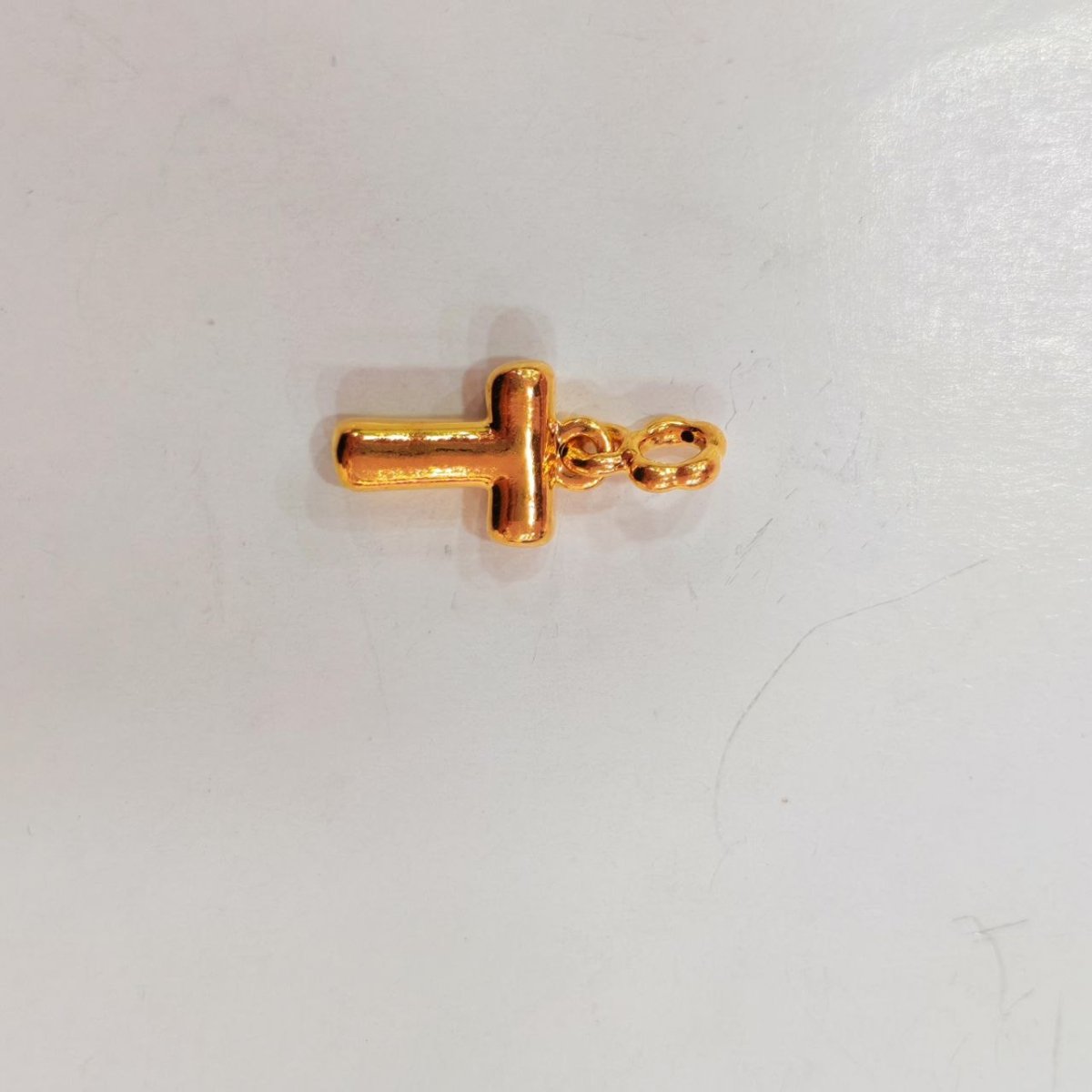 916 Gold Alphabet Pendant & Charm | Lightweight 22K Design - View 32