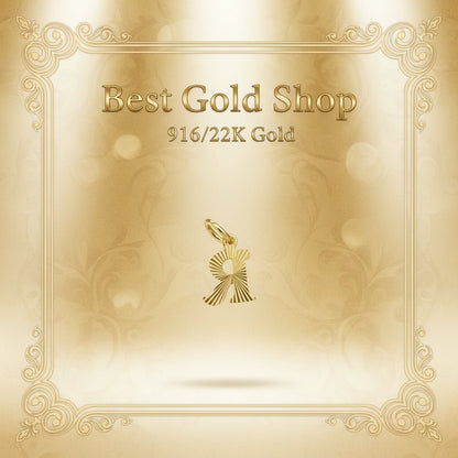 916 Gold Alphabet Pendant New Design 22k gold - Photo 1 - Best Gold Shop