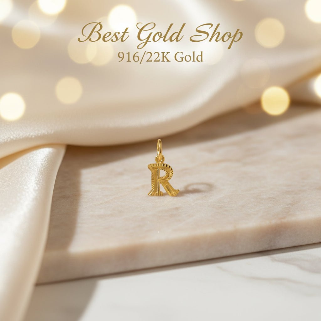 916 Gold Alphabet Pendant New Design 22k gold - Photo 2 - Best Gold Shop