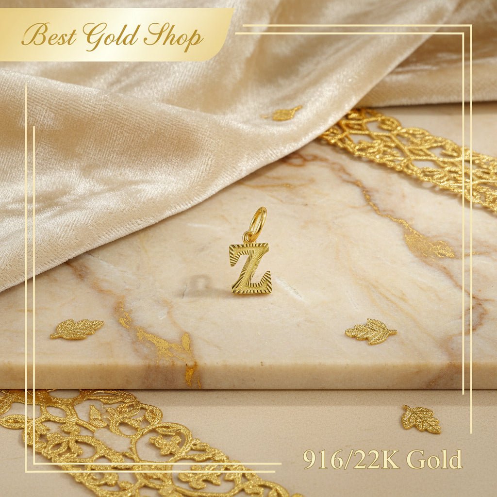916 Gold Alphabet Pendant New Design 22k gold - Photo 26 - Best Gold Shop