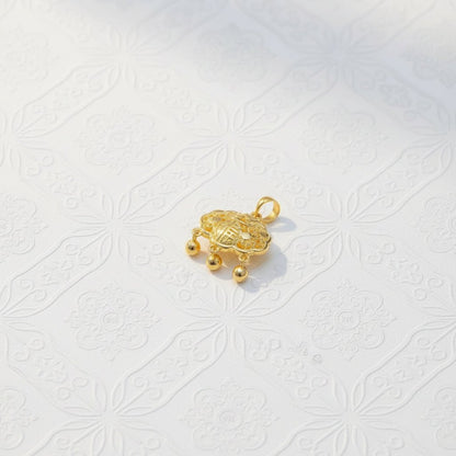 916 Gold Baby Lock with Dangling Ball Pendant by Best Gold ShopCharms & PendantsBest Gold Shop