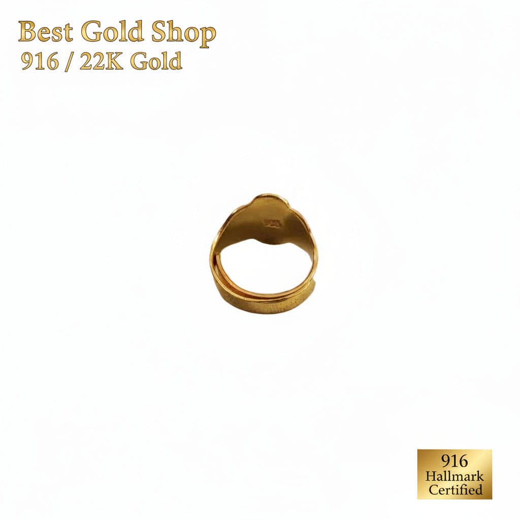 916 Gold Baby Ring Diamond cutting design new stockRingsBest Gold Shop