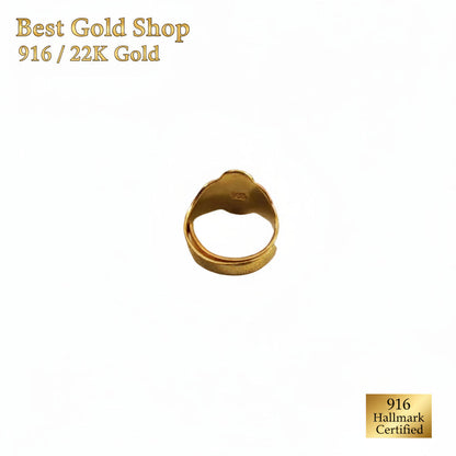 916 Gold Baby Ring Diamond cutting design new stockRingsBest Gold Shop