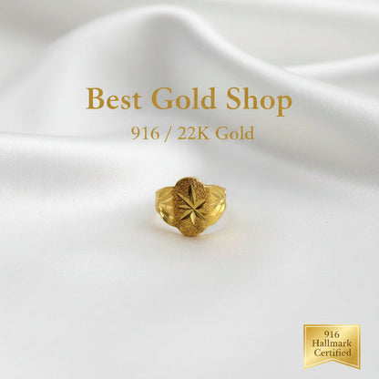 916 Gold Baby Ring Diamond cutting design new stockRingsBest Gold Shop