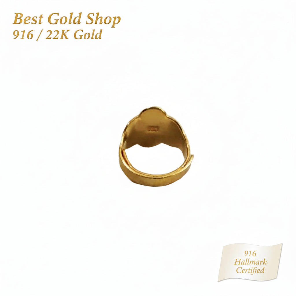 916 Gold Baby Ring Diamond cutting design new stockRingsBest Gold Shop