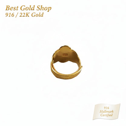 916 Gold Baby Ring Diamond cutting design new stockRingsBest Gold Shop