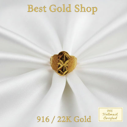 916 Gold Baby Ring Diamond cutting design new stockRingsBest Gold Shop