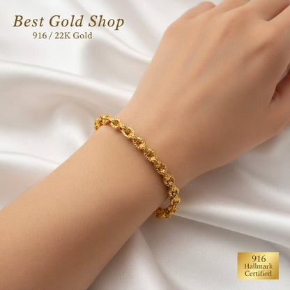 916 Gold Bracelet Diamond - Cutting Anchor DesignBraceletsBest Gold Shop