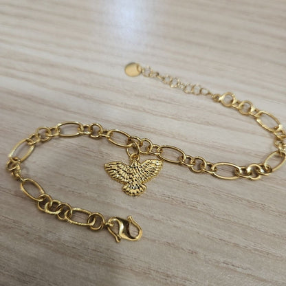 916 Gold Bracelet Link Design With Dangling CharmsBraceletsBest Gold Shop