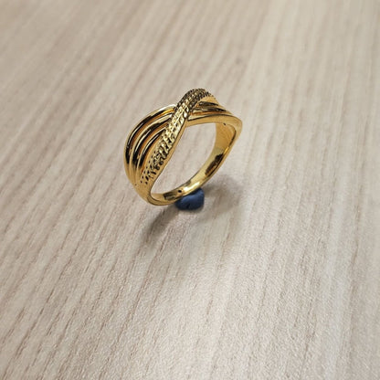 916 Gold Crisscross V5 Ring | New Lightweight DesignRingsBest Gold Shop