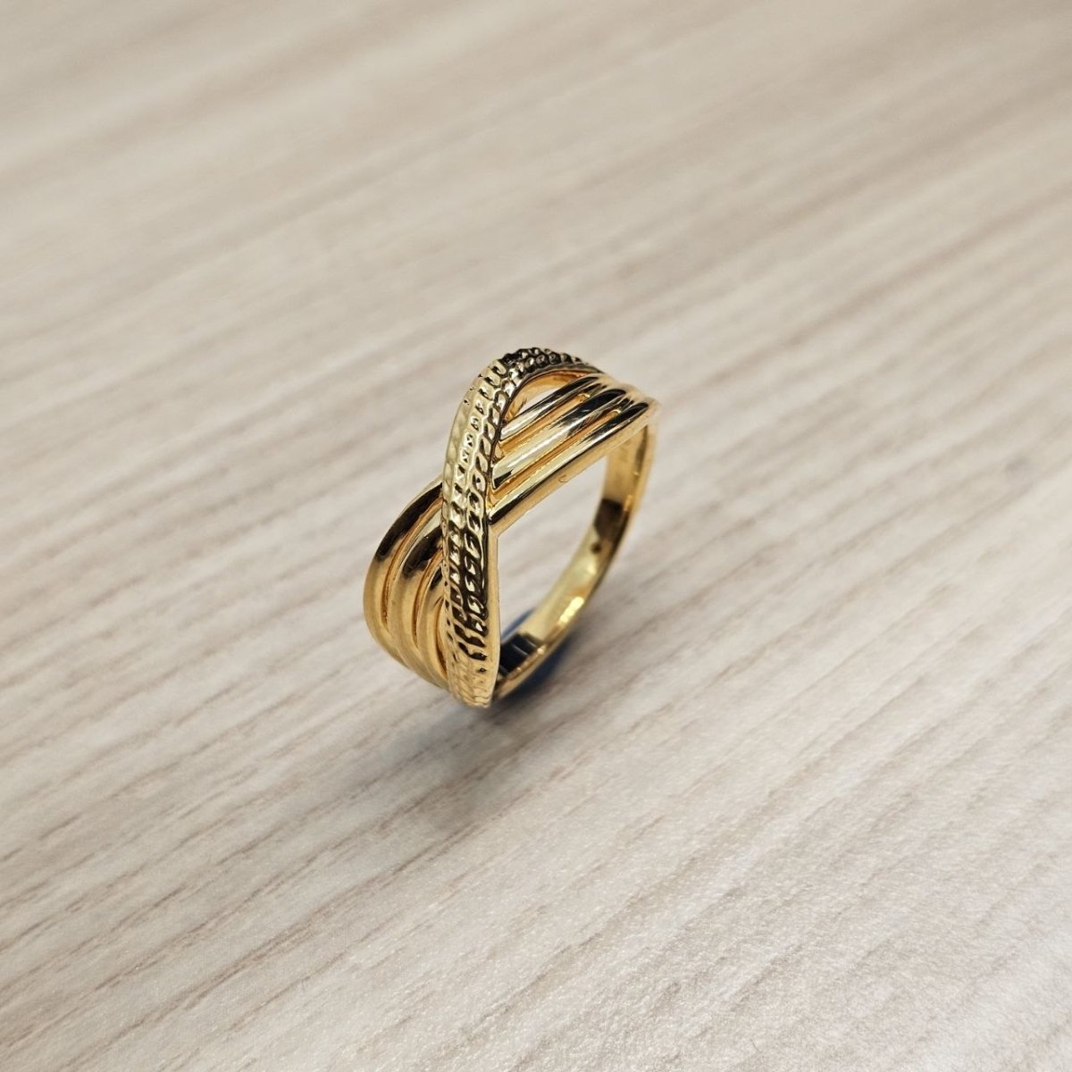 916 Gold Crisscross V5 Ring | New Lightweight DesignRingsBest Gold Shop