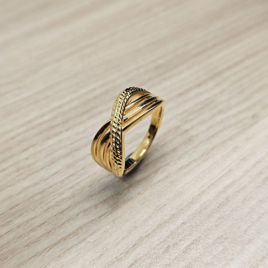 916 Gold Crisscross V5 Ring | New Lightweight DesignRingsBest Gold Shop
