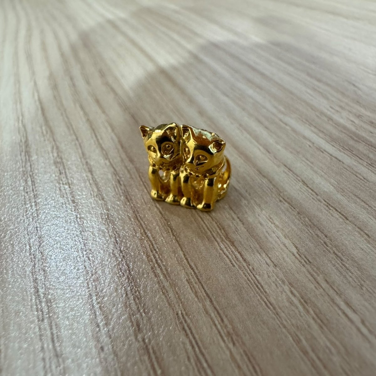 916 Gold Double Cat Charm | Symbol of Happiness Good FortuneCharms & PendantsBest Gold Shop