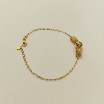 916 Gold Fancy Bracelet | Elegant Adjustable 22K Gold Design