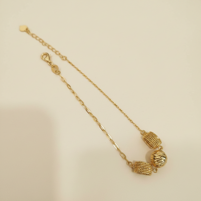 916 Gold Fancy Bracelet | Elegant Adjustable 22K Gold Design