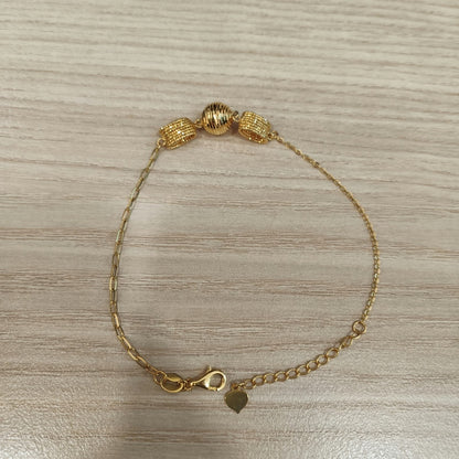 916 gold fancy adjustable bracelet in 22K yellow gold - view 4