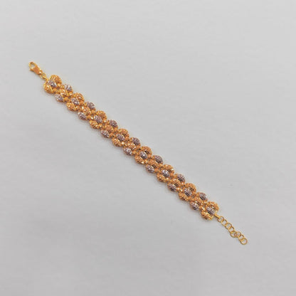 916 Gold Fancy Bracelet – 2 Tone, Lightweight & Wide 22k gold - Photo 6 - Best Gold Shop