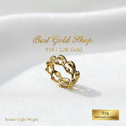 916 Gold Fancy Curb Ring New Design StylishRingsBest Gold Shop