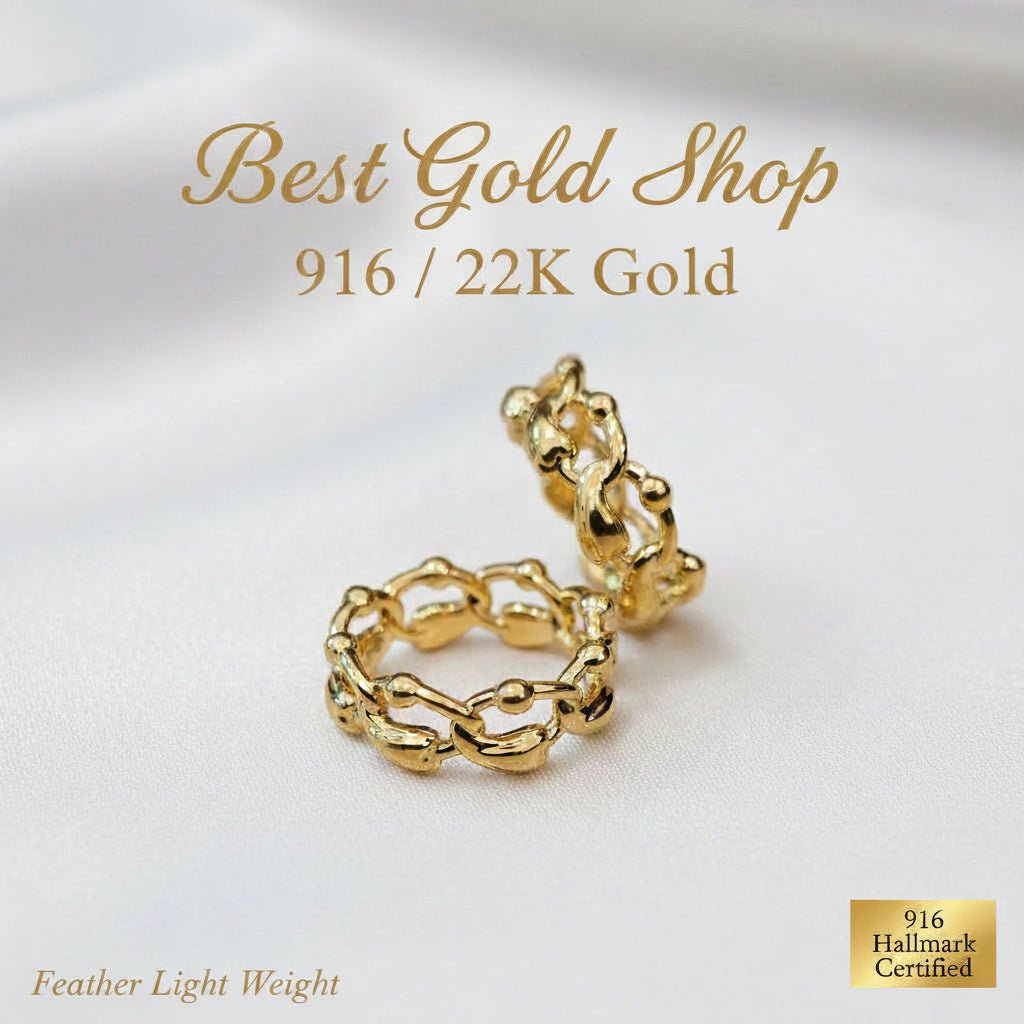 916 Gold Fancy Curb Ring New Design StylishRingsBest Gold Shop