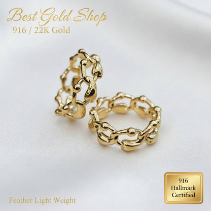 916 Gold Fancy Curb Ring New Design StylishRingsBest Gold Shop