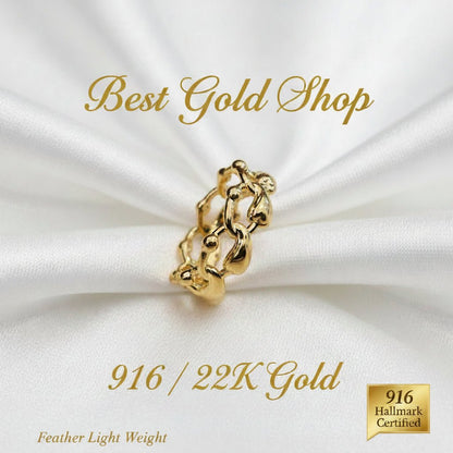 916 Gold Fancy Curb Ring New Design StylishRingsBest Gold Shop