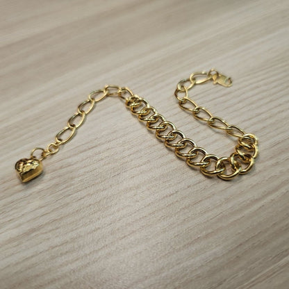 916 Gold Fancy Link Chain Dual Design BraceletBraceletsBest Gold Shop