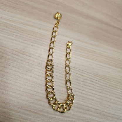916 Gold Fancy Link Chain Dual Design BraceletBraceletsBest Gold Shop