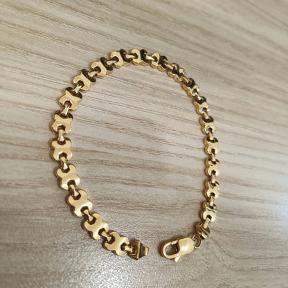 916 gold geometric bracelet in modern 22K yellow gold - view 3