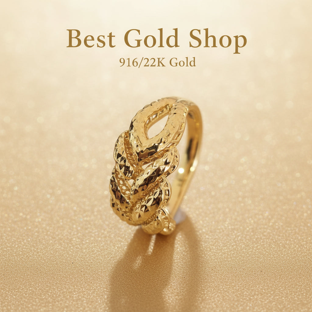 916 Gold Hollow Adira Ring V3 22k gold - Photo 4 - Best Gold Shop
