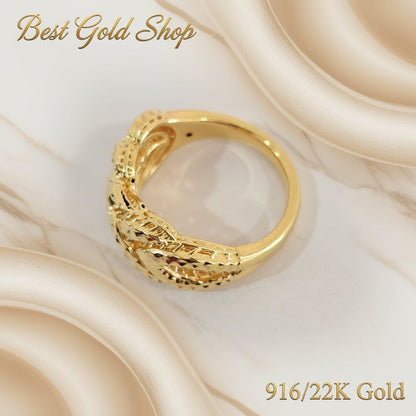 916 Gold Hollow Adira Ring V3 22k gold - Photo 3 - Best Gold Shop