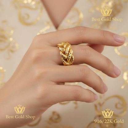 916 Gold Hollow Adira Ring V3 22k gold - Photo 2 - Best Gold Shop