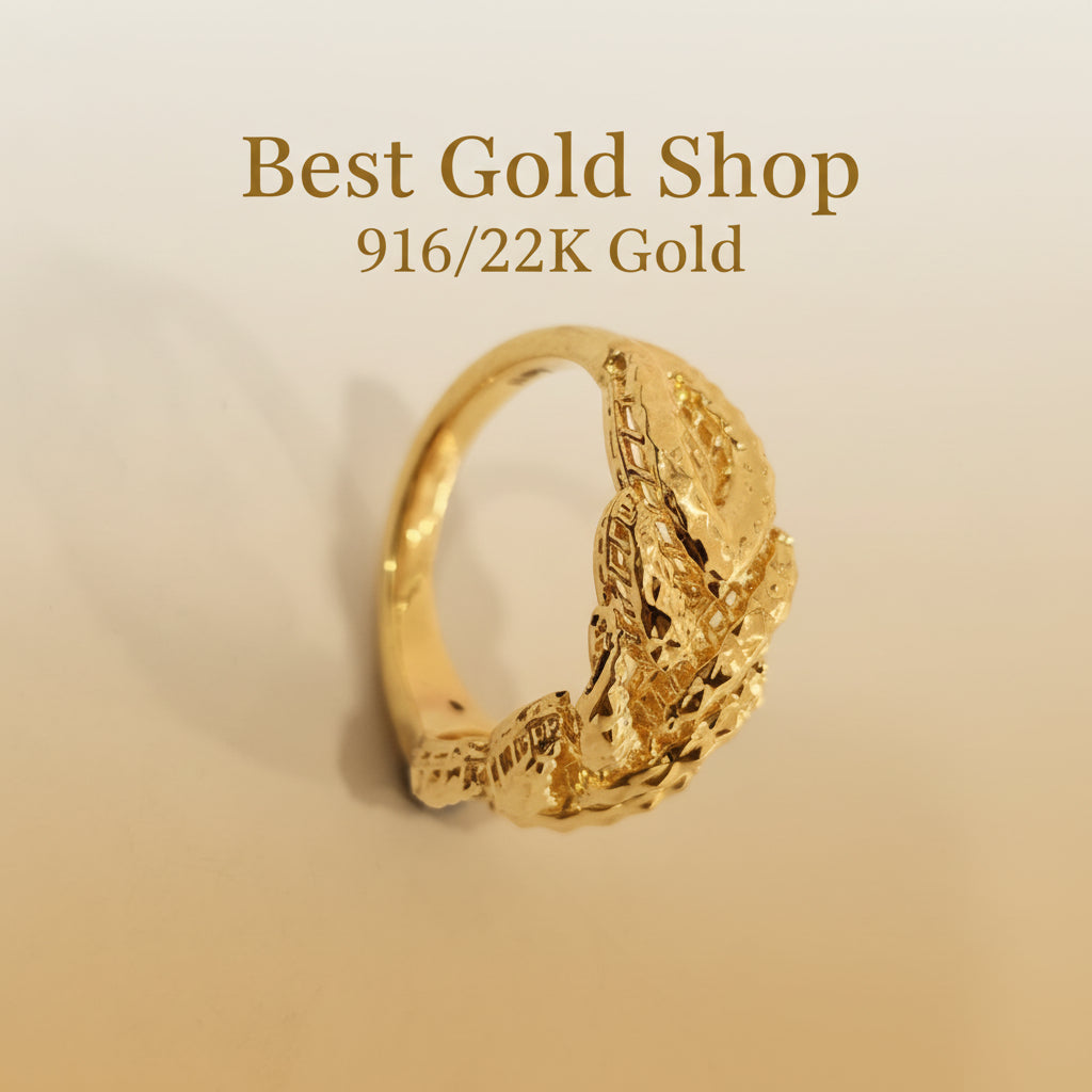 916 Gold Hollow Adira Ring V3 22k gold - Photo 5 - Best Gold Shop