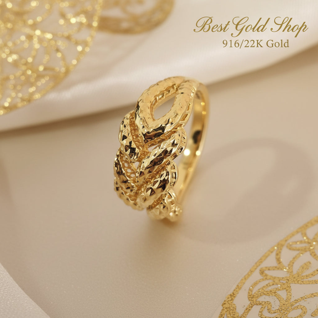 916 Gold Hollow Adira Ring V3 22k gold - Photo 6 - Best Gold Shop