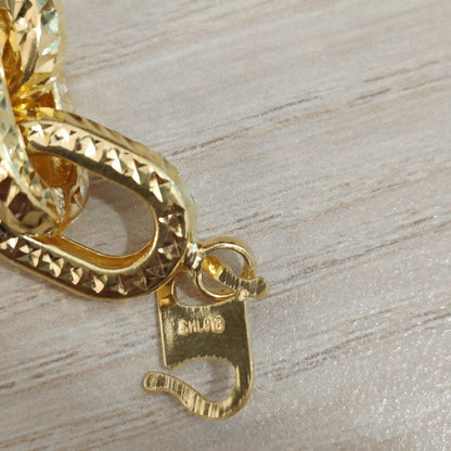 Full view of 916 gold hollow anchor link bracelet