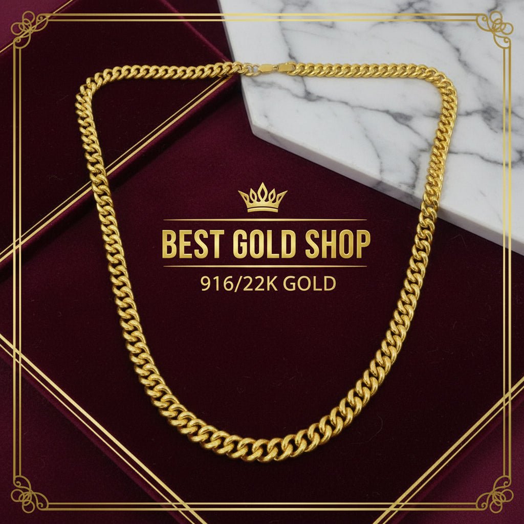916 Gold (22K) Hollow Fishbone Chain Ultimate Statement Masterpiece Necklace for WomenNecklacesBest Gold Shop