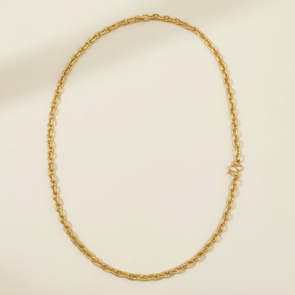 916 Gold Hollow Wanzi Chain | Lightweight 22K Gold Necklace