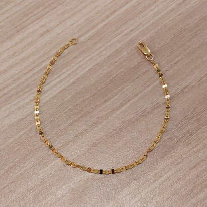 916 Gold Ingot Design Shiny Bracelet Slim and elegantBraceletsBest Gold Shop