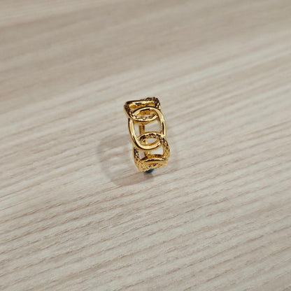 916 Gold Interlock Design Ring Latest Design and Feather LightRingsBest Gold Shop
