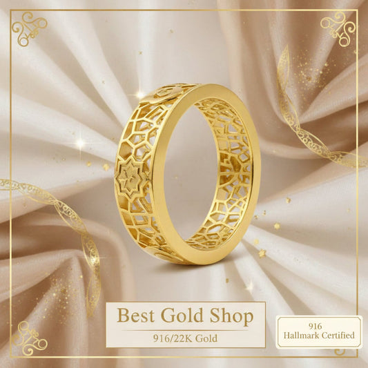916 Gold (22K) Islam Carving Version 2: Intricate Craftsmanship Ring for WomenRingsBest Gold Shop