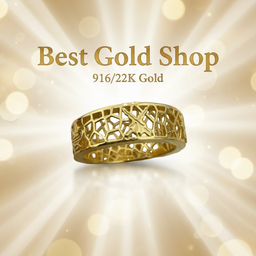 916 Gold (22K) Islam Carving Version 2: Intricate Craftsmanship Ring for WomenRingsBest Gold Shop