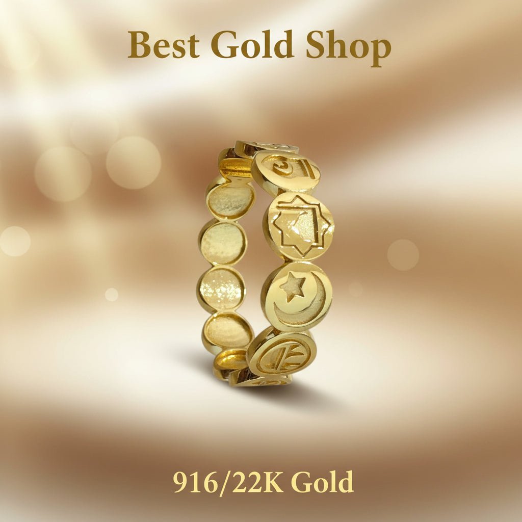 916 Gold (22K) Islamic Spiritual Elegance & Heritage Ring for WomenRingsBest Gold Shop