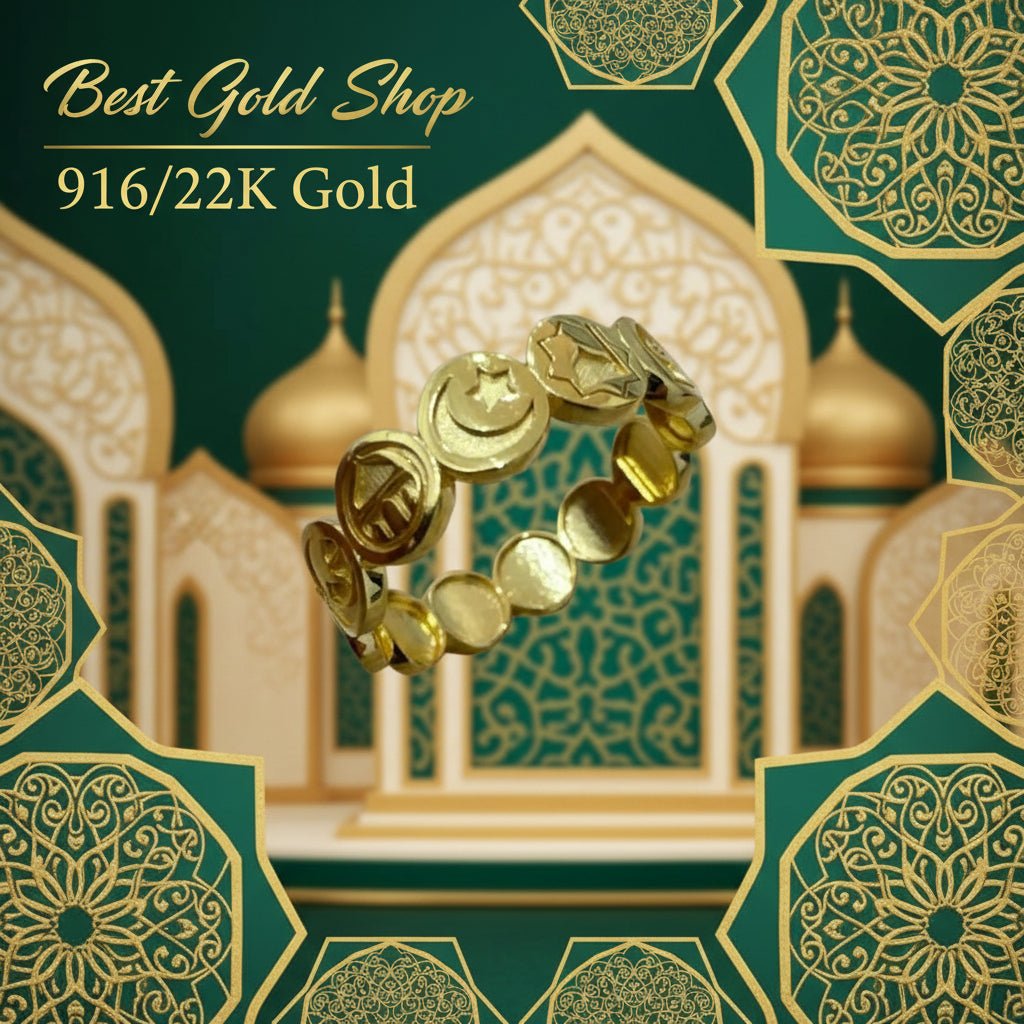 916 Gold (22K) Islamic Spiritual Elegance & Heritage Ring for WomenRingsBest Gold Shop