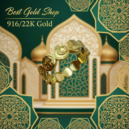 916 Gold (22K) Islamic Spiritual Elegance & Heritage Ring for WomenRingsBest Gold Shop