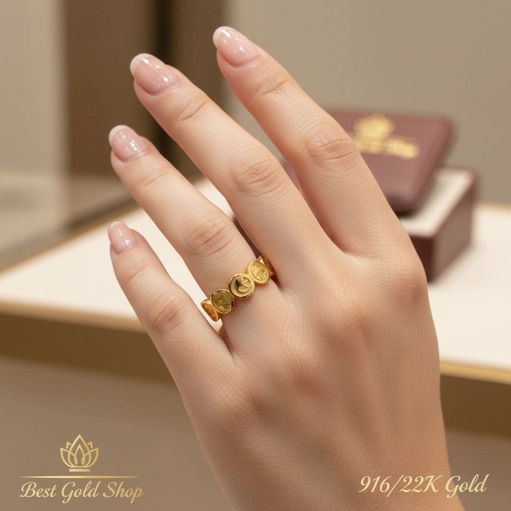 916 Gold (22K) Islamic Spiritual Elegance & Heritage Ring for WomenRingsBest Gold Shop