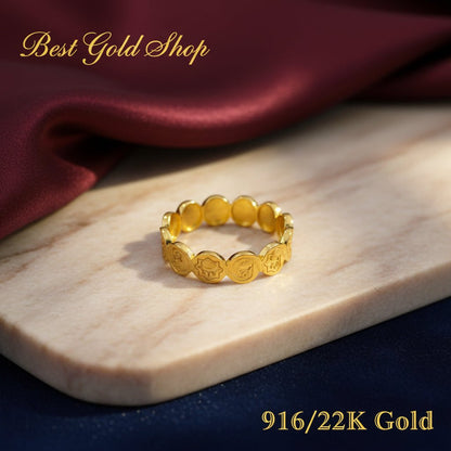 916 Gold (22K) Islamic Spiritual Elegance & Heritage Ring for WomenRingsBest Gold Shop